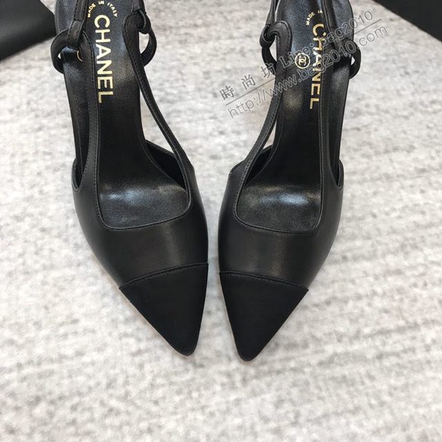 Chanel女鞋 香奈兒2020春夏新款 Chanel秀氣尖頭高跟涼鞋  naq1131